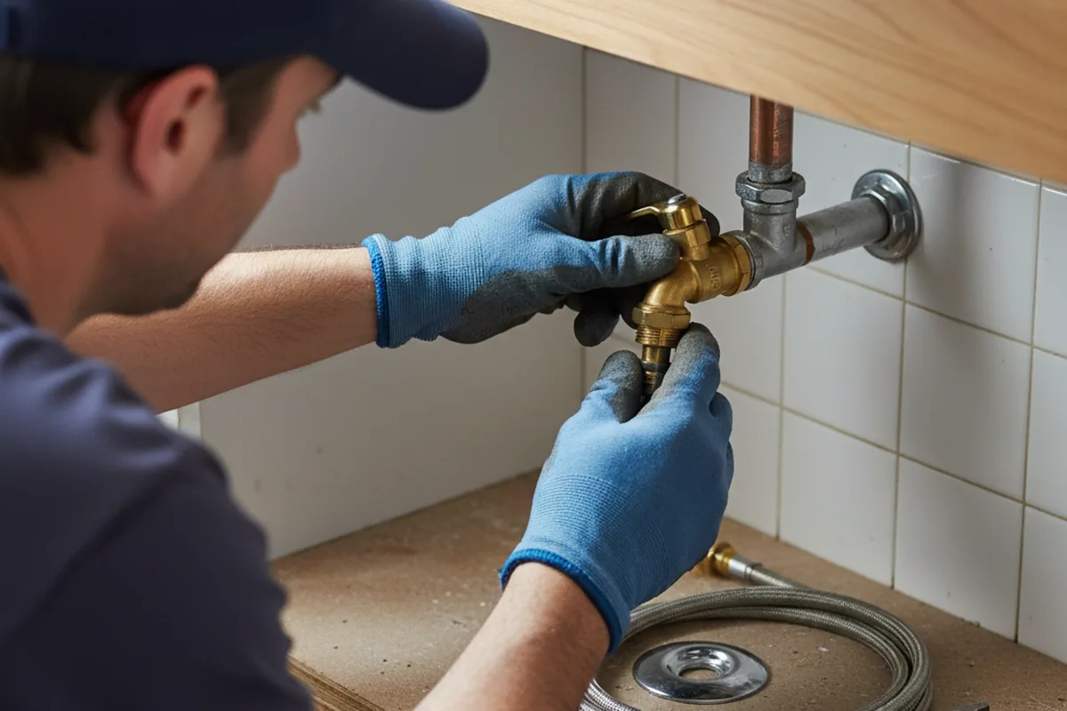 Shutoff valve and fitting work during Faucet and Fixture Repair in Onamia